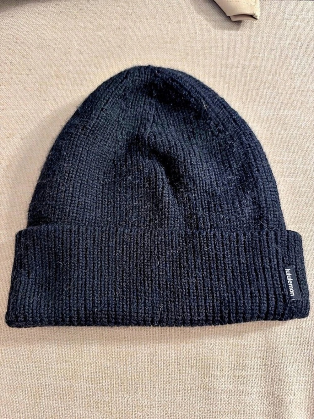 lululemon Ribbed Merino Wool-Blend Knit Beanie Knit Beanie Black L/XL
